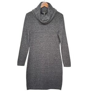 Banana Republic Gray Cowl Neck Long Sleeve Knit Sweater Dress Women's Small